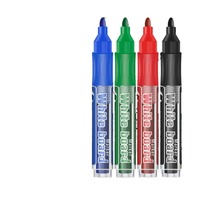 12 paquets de marqueurs d'encre effaçables à sec rechargeables noirs rouges et blancs marqueurs pour tableau blanc