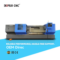 Tour CNC BoRui CK6180, haute précision, lit plat horizontal, machine-outil CNC, rail dur, servomoteur
