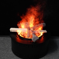 Cheminée à vapeur d'eau 3D avec flamme LED, WiFi, brume intelligente, insert électrique à charbon simulé, décoration intérieure pour hôtel et villa