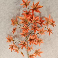 Mini-arambe artificiel en érable japonais, branche de feuilles, feuillage d'automne rouge, jaune, vert, pour aménagement paysager et décoration de jardin