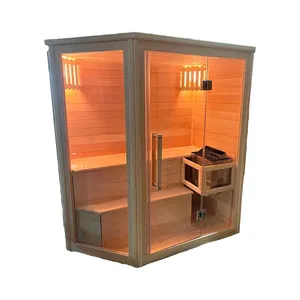 2024 New Customization Hemlock Steam finland sauna interior with Electric furnace