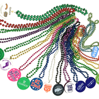 Collier d'accessoires personnalisé tendance, assorti à tout, médaille de Mardi Gras personnalisée, perles