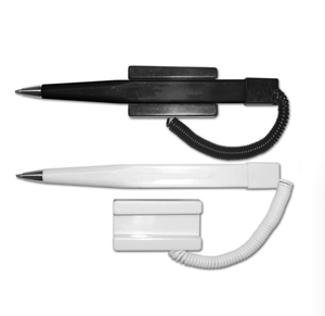 Stylo bille personnalisé avec logo, à fixation murale pour comptoir de banque, avec cordon rétractable de 45 pouces, cadeau promotionnel d'entreprise - Product Image 1