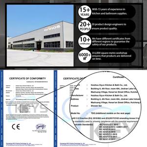 Robinet de salle de bain mural en laiton chromé poli contemporain B&S Ensemble de douche Installation encastrée Jet doux chaud et froid - Product Image 6
