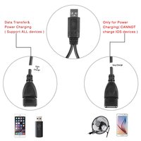 Câble adaptateur USB mâle vers 2 femelles, hub USB à 2 ports pour la synchronisation et la charge des données (un seul port pour les données)