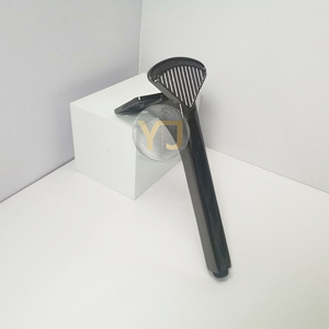 Pied de meuble en alliage d'aluminium noir, en forme d'éventail, robuste, design industriel, pour le support des meubles de salon - Product Image 4