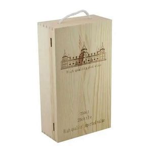 ¿Qué hacer con una caja de vino de madera? Caja de vino de madera para manualidades, mesa de caja de vino de madera - Product Image 3