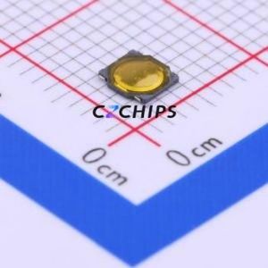 1TS017C-2700-0400-CT Tactile Switch SMD,3.7x3.7mm Switch Single Pole Single Throw Round Button 2.7N Vertical Mount - Product Image 1