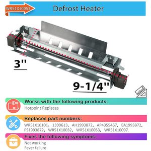 Chauffe-glace Ansoon WR51X10053 110-120 V en acier inoxydable pour réfrigérateur, pièce de rechange - Product Image 2