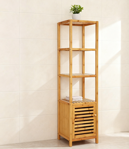 מודרני רב תכליתיים 5-שכבתית במבוק קומה גבוהה ארון אמבטיה אחסון מתלה לרהיטים דירה - Product Image 2