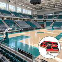 Revêtement de sol en bois d'érable pour terrain de basketball et patinoire à roulettes, parquet durable pour intérieur