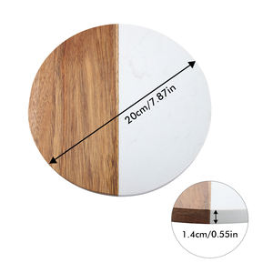 Tabla de Cortar y Tabla de Quesos Redonda Grande de Acacia Natural <span class=keywords><strong>COSEN</strong></span>, Reutilizable, Ecológica, No Tóxica, para Cocina - Product Image 4