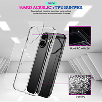 Étui ultra fin en TPU PC transparent pour iPhone 16 15 14 Plus 13 12 11 17 Pro Max Protection transparente de l'appareil photo Coque fine