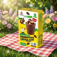 Biscuits gaufrettes crémeuses au chocolat croustillant pour enfants, marque distributeur, prix compétitif