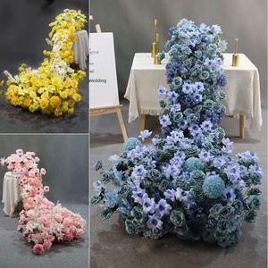 Décoration de table en cascade de roses en soie, chemin de table pour mariages, anniversaires et événements – Meilleures ventes - Product Image 4