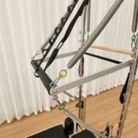 Reformer de Pilates Profesional de Grado Comercial, Semi-Elevado, de Roble, Equipo de Fitness Multifuncional y Duradero