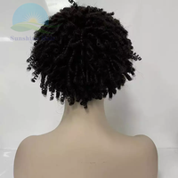 Nouveau style – Perruque complète transparente de 10 pouces en cheveux indiens Remy bruts, alignés, bouclés et volumineux de 15 mm, pour femmes (Funmi) – En stock