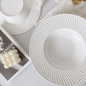 Sáng tạo Gốm hộ gia đình món ăn thiết lập Twirl súp tấm nổi xào tấm mì ống salad bát bát súp - Product Image 3