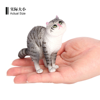 Venta al por mayor sólido PVC simulación estatua modelo Animal figuras gato figuras Animal figuritas Juguetes