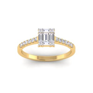 Anillo de Compromiso y Boda Vintage de Oro Blanco para Mujer, con Diamantes Cultivados en Laboratorio, Certificados por IGI, Chapado en Rodio, Regalo para Fiesta - Product Image 2