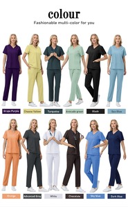 Divisa Ospedaliera in Morbido Poliestere 2025, Uniforme Medica Lavabile per Infermieri e Dottoressa, Set Scrub per Donne - Product Image 6