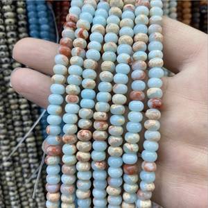 Perles <span class=keywords><strong>de</strong></span> pierres précieuses naturelles mélangées pour la guérison des chakras, perles en vrac facettées en forme d'abaque, perles en fil - Product Image 4