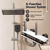 Ensemble de douche à affichage numérique, système de douche à robinet thermostatique, robinet mural à 2 trous pour salle de bain, pour hôtel, baignoire