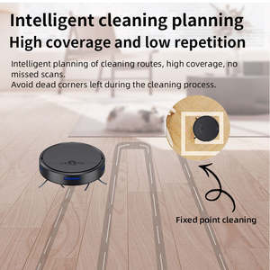 Robot aspirateur intelligent avec fonction de lavage, filtre HEPA, navigation infrarouge, contrôle par application, nettoyage automatique, nettoyage des bords, humide/sec, sans balais - Product Image 5