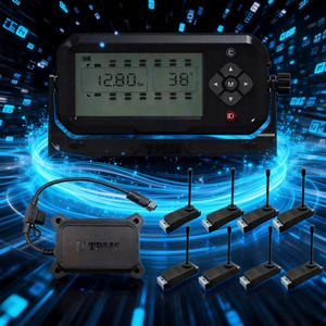 Universelles LKW-TPMS Reifendruck- und Temperaturüberwachungssystem 8 Sensoren Internes USB-Laden RS232 für Anhänger Bus Flotte - Product Image 1