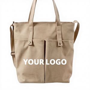 Factory Custom Large Capacity Fashion <b>Canvas</b> <b>Tote</b> Crossbody Shopping Bag, OEM Premium Blank for Heat Transfer Printing - Product Image 1