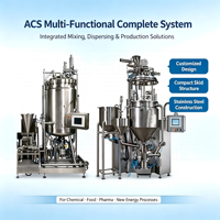 Système d'émulsification, de mélange, de dispersion et d'homogénéisation multifonctionnel ACS 5L-5000L pour poudre/eau/plastique/produits chimiques/aliments/boissons 220V