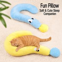 Coussin pour chien et chat, lit pour chien, protection de la colonne vertébrale, design moderne et tendance, 100% coton, tapis de couchage pour animaux de compagnie toutes saisons et jouet, style dessin animé