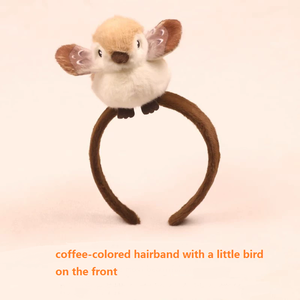 Diadema Creativa con Forma de Pájaro, Muñeco de Felpa con Dibujos <span class=keywords><strong>Animados</strong></span>, Tarjeta de Pelo para Actividad Fotográfica, Tocados de Actuación - Product Image 4