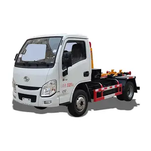 china Mini 3CBM new or used Removable Container Roll Off Hook Lift Garbage Truck for Municipal Sanitation