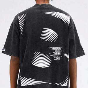 T-shirt graphique personnalisé pour homme, vintage, hip-hop, coton, streetwear, tee-shirt surdimensionné, Cactus Jack Lightning Brown - Product Image 1