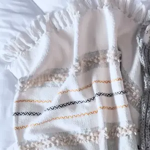 ผ้าทอผ้าห่มสีเบจ0.90x1.50เมตรผ้า vianney ออกแบบ mombai สีเบจ - Product Image 3