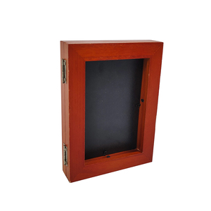 Bóng Hộp Khung Gỗ Đen Hiển Thị Trường Hợp Với Linen Lại Giữ Giải Thưởng Huy Chương Pins Vé Giấy Chứng Nhận Hình Ảnh Khung Hình - Product Image 4