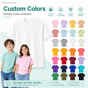T-shirts unisexes pour enfants et jeunes en coton 100% de qualité supérieure, personnalisables avec logo et couleurs sur mesure, vente en gros - Product Image 3