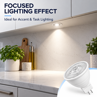 Ampoule LED Spot DC 12V 5W MR16 GU5.3 CRI85 Sans scintillement 3000K 6500K 38 °   Lampe à faisceau étroit pour éclairage encastré au plafond