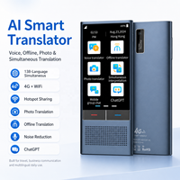 Traductor Inteligente Z6 Versión 4G con Pantalla Táctil de 3.1 Pulgadas y Asistente Inteligente con IA, Compatible con la Traducción de 138 Idiomas