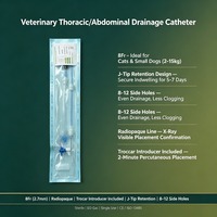 Tube de drainage thoracique pour chiens