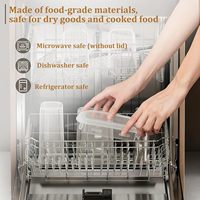 8 contenants hermétiques pour aliments avec couvercles, boîtes de rangement en plastique pour l'organisation de la cuisine et du garde-manger, boîtes pour aliments secs