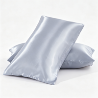 Housse de coussin en satin doux et lisse en polyester pour chambre à coucher, hôtel, vente en gros, fabricant, taille personnalisée, emballage