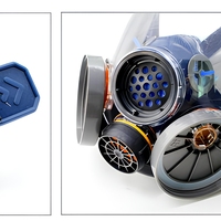 Masque à gaz intégral en caoutchouc réutilisable et lavable CNStrong S100X-3, écologique, avec filtre à charbon actif pour les vapeurs organiques et les gaz