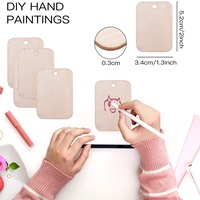 100 pièces personnalisées de copeaux de bois de balsa rectangulaires naturels rustiques non finis, creux, avec trous pour accrocher, pour artisanat décoratif DIY
