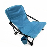 Fauteuil pliant d'extérieur en aluminium, siège portable, chaise de plage décontractée en tissu Oxford, chaise de camping pour tour en voiture, à pieds bas