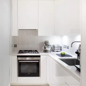 ตู้ศิลปะพื้นบ้านดีไซน์แบบบูรณาการตู้กับข้าวสไตล์ศิลปะพื้นบ้านที่อบอุ่นหม้อหุงข้าวในตัวที่เก็บแบบทำด้วยมือ - Product Image 1