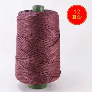 New DIY macrame silk thread light hollow polyester cord Knitting Crocheting DIY Bags Crochet Basket Summer Hat Craft rope