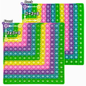 Jouet sensoriel en silicone pour la multiplication et l'addition de 1 à 12, jouet anti-stress, jouet éducatif <span class=keywords><strong>Montessori</strong></span> pour l'apprentissage des mathématiques pour enfants - Product Image 4
