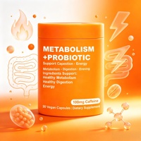 Capsules de soutien métabolique probiotiques avec caféine, vitamine B12 et chrome pour un métabolisme, une digestion et une énergie sains - ODM & OEM
